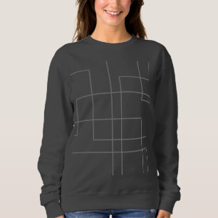 Abstrakte, moderne, einfache und minimale Linienmu Sweatshirt