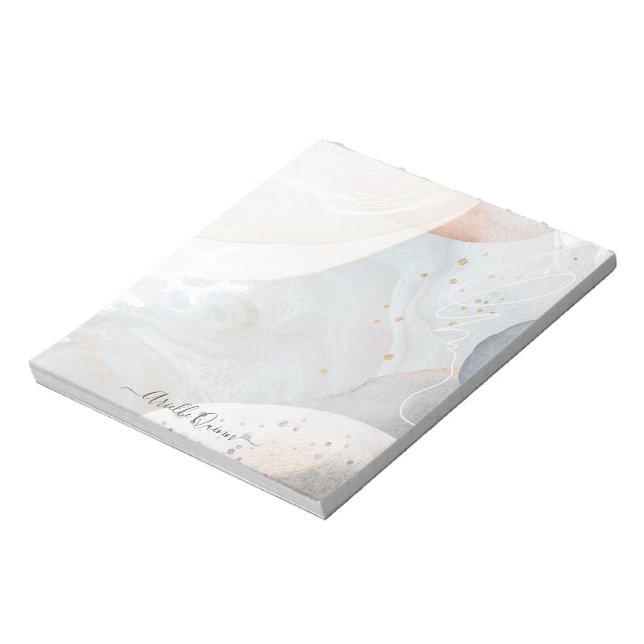 Abstrakte, moderne, erdfarbene Formen Notizblock (Rotiert)