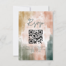 Abstrakte Moderne Fall Boho Hochzeit RSVP Karte