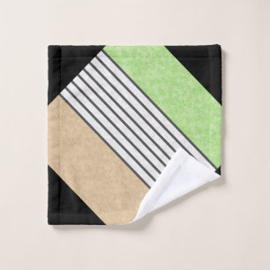 Abstrakte moderne Farbebeige tadelloses grünes Badhandtuch Set