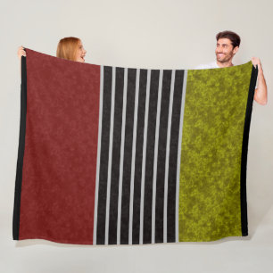 Abstrakte, moderne Farben, rot-grün, schwarz Fleecedecke