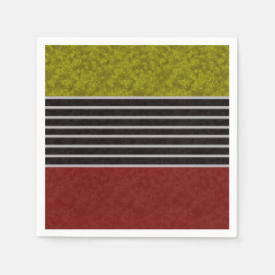 Abstrakte, moderne Farben, rot-grün, schwarz Serviette