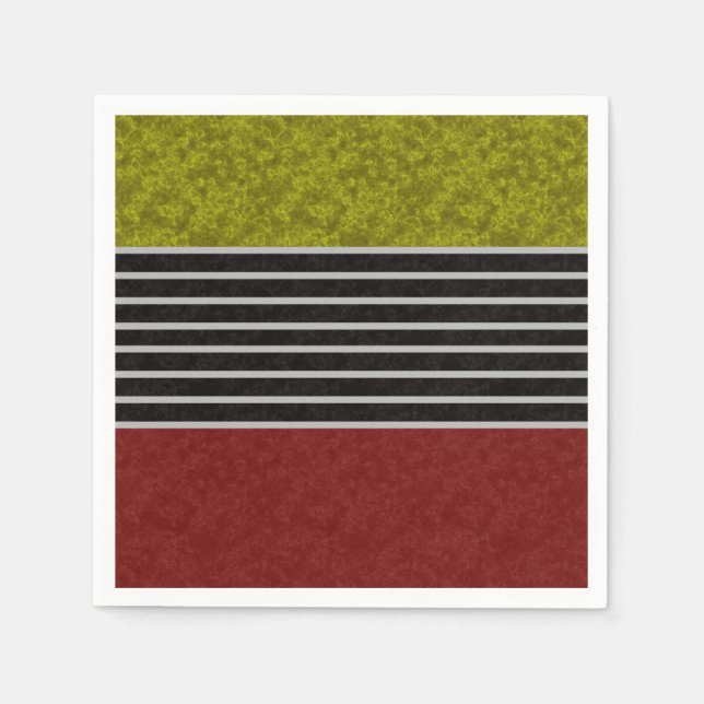 Abstrakte, moderne Farben, rot-grün, schwarz Serviette (Vorderseite)