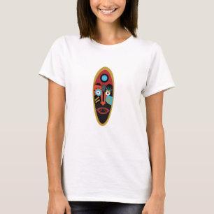 Abstrakte moderne farbenfrohe Tattoo-Gesichtskunst T-Shirt