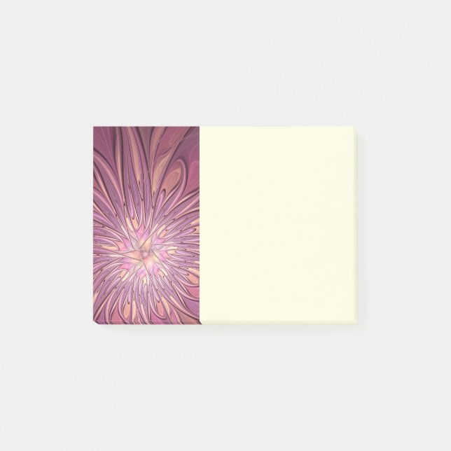 Abstrakte moderne florale fraktale Kunst Beerenfar Post-it Klebezettel (Vorderseite)