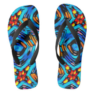 Abstrakte moderne flüssige, flüssige Wellen Flip Flops