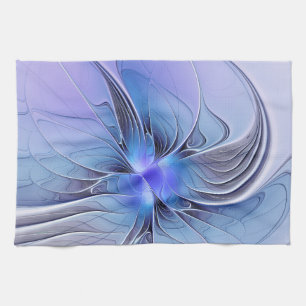 Abstrakte moderne fraktale Kunst Lavendelblau Geschirrtuch