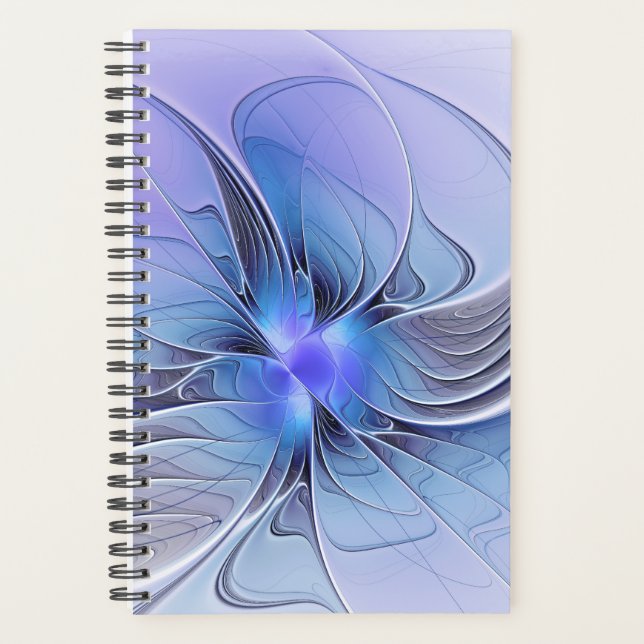 Abstrakte moderne fraktale Kunst Lavendelblau Planer (Vorderseite)