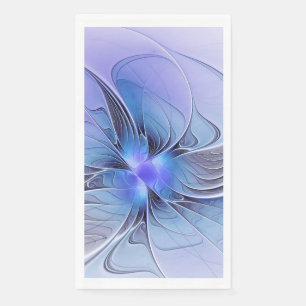 Abstrakte moderne fraktale Kunst Lavendelblau Serviette
