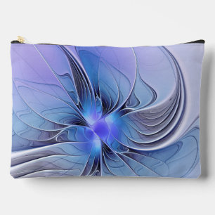 Abstrakte moderne fraktale Kunst Lavendelblau Zubehörtasche