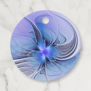 Abstrakte moderne fraktale lavendelblaue Custom Geschenkanhänger