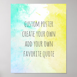abstrakte Moderne fügt eigene Wasserfarben hinzu Poster