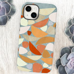 Abstrakte moderne Geometrie Case-Mate iPhone 14 Hülle<br><div class="desc">Abstrakte moderne geometrische Kunst in Rosa,  Orange und Enteneiblau. Bio Formen sind über die Oberfläche dieses strukturierten Gemäldes verteilt.</div>