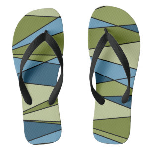 Abstrakte moderne geometrische Formen Dreiecke bla Flip Flops