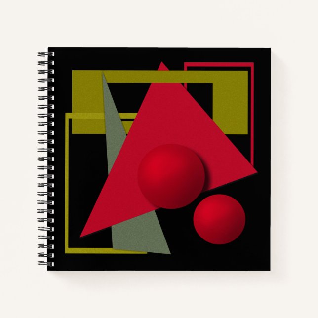 Abstrakte moderne geometrische Formen drucken Notizbuch (Vorderseite)