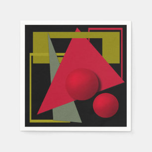 Abstrakte moderne geometrische Formen drucken Serviette