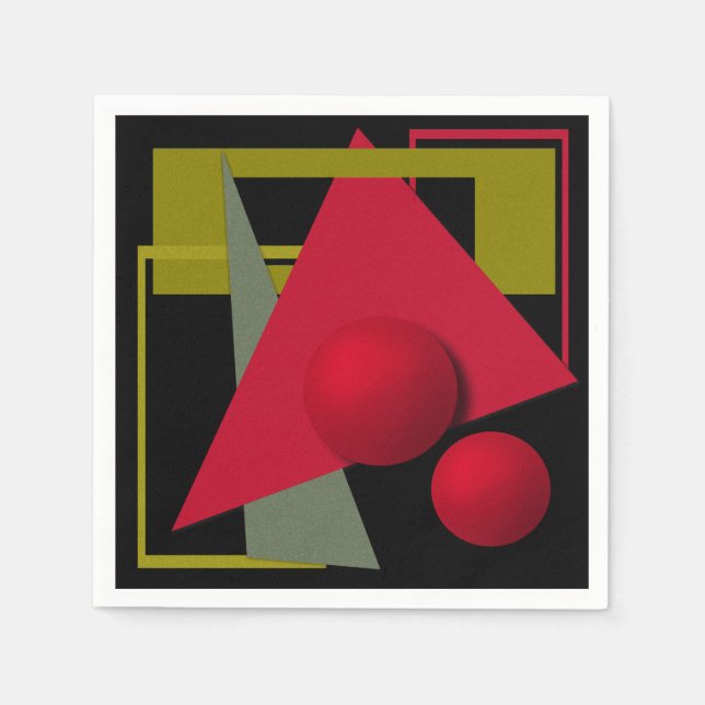 Abstrakte moderne geometrische Formen drucken Serviette (Vorderseite)