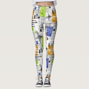 Abstrakte moderne geometrische Formen gestreift li Leggings