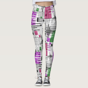Abstrakte moderne geometrische Formen gestreift li Leggings