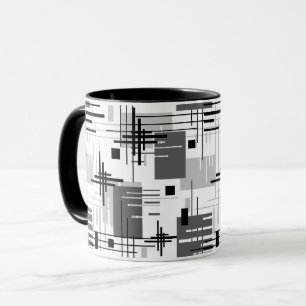 Abstrakte moderne geometrische Formen gestreift li Tasse