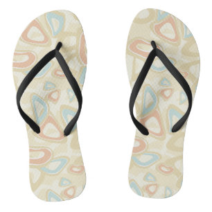 Abstrakte moderne geometrische Formen pastellfarbe Flip Flops