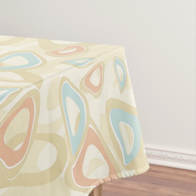 Abstrakte moderne geometrische Formen pastellfarbe Tischdecke (Beispiel)