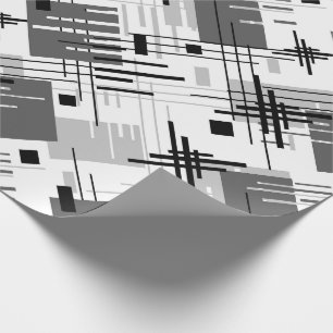 Abstrakte, moderne geometrische Formen, Streifen Geschenkpapier