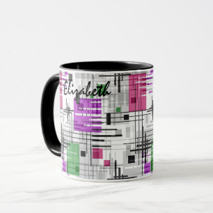 Abstrakte, moderne geometrische Formen, Streifen Tasse