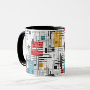Abstrakte, moderne geometrische Formen, Streifen Tasse