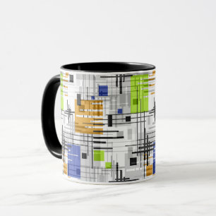Abstrakte, moderne geometrische Formen, Streifen Tasse