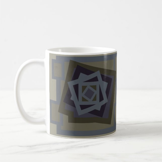 Abstrakte moderne geometrische Kunst Kaffeetasse (Links)