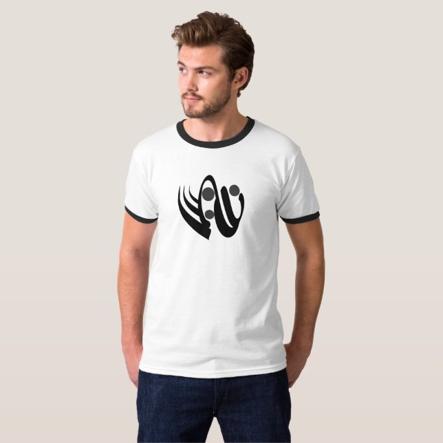 Abstrakte moderne geometrische Kunst T-Shirt (Vorne ganz)