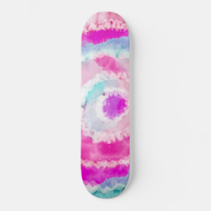 Abstrakte, moderne Girly Pink Gefärbte Krawatte Pa Skateboard
