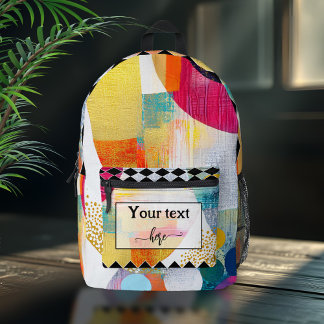 Abstrakte Moderne Kunst Bedruckter Rucksack