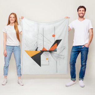 Abstrakte moderne Kunst Fleecedecke