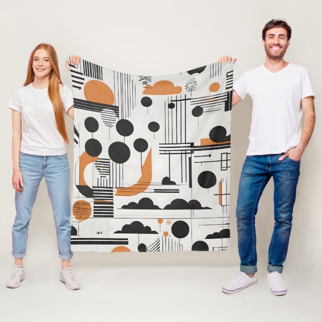Abstrakte moderne Kunst Fleecedecke (Beispiel)