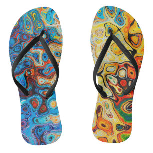 Abstrakte Moderne Kunst Flip Flops