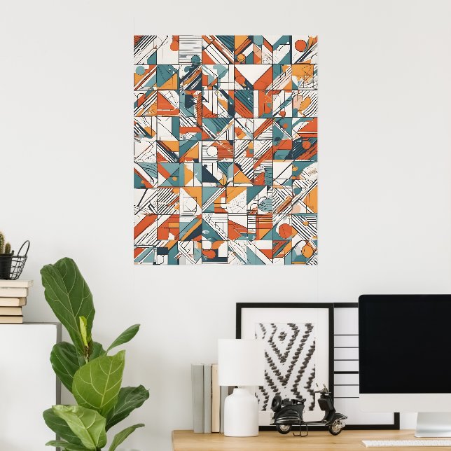 Abstrakte moderne Kunst Poster (Heimbüro)