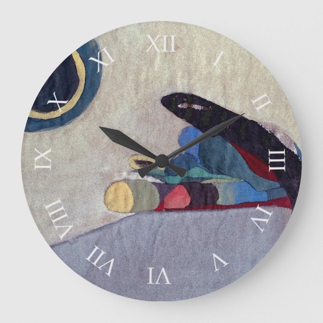Abstrakte moderne Kunst-Wand-Uhr Große Wanduhr (Vorderseite)