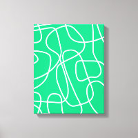 Abstrakte moderne Linienführung Kunst in Grün | KÜ