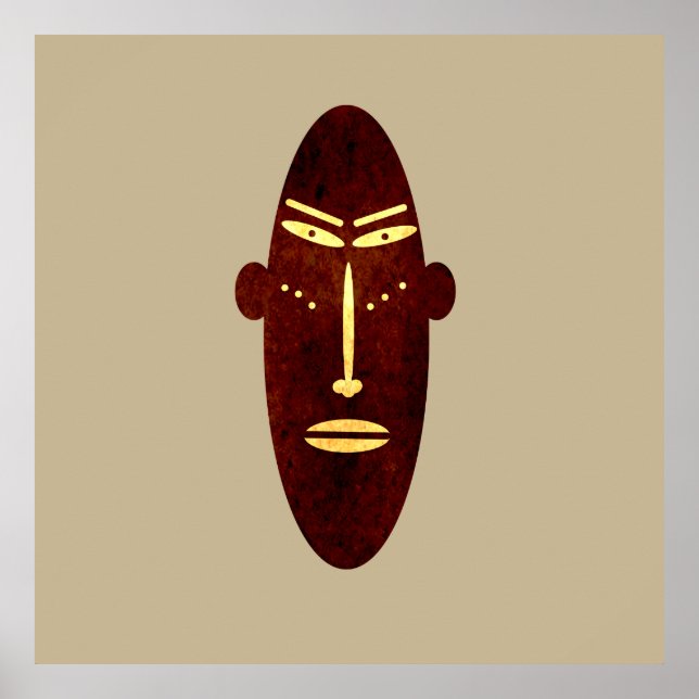 abstrakte moderne Maske Poster (Vorne)