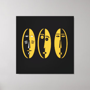 Abstrakte moderne Masken Leinwanddruck
