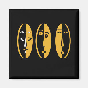 abstrakte moderne Masken Magnet
