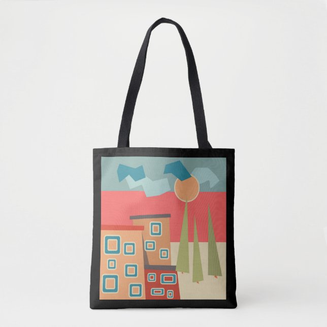 Abstrakte moderne minimalistische Kunstlandschaft (Vorderseite)