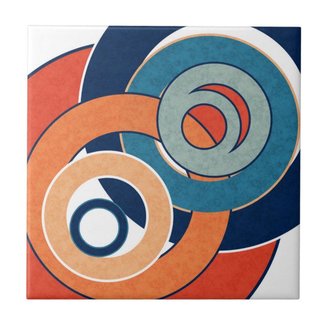 Abstrakte moderne minimalistische Kunstlandschaft Fliese (Vorderseite)