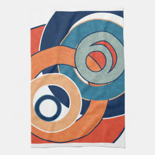 Abstrakte moderne minimalistische Kunstlandschaft Geschirrtuch