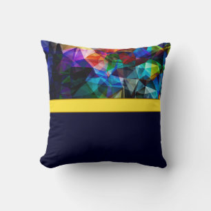 Abstrakte moderne Polygon-Dreiecke dunkle Brille Kissen