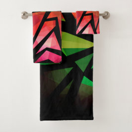 Abstrakte moderne polygonal graffiti geometrisch d badhandtuch set