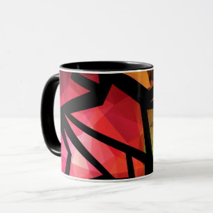 Abstrakte moderne polygonal graffiti geometrisch d tasse