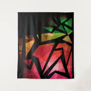 Abstrakte moderne polygonal graffiti geometrisch d wandteppich